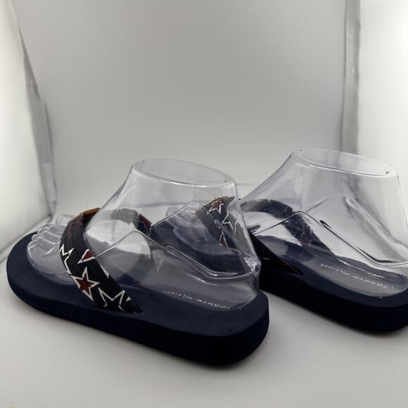 Tommy Hilfiger COSMONA Stars Blue Thong Flip-Flops Women's Sandals Size 7M‎ NEW - Picture 3 of 6